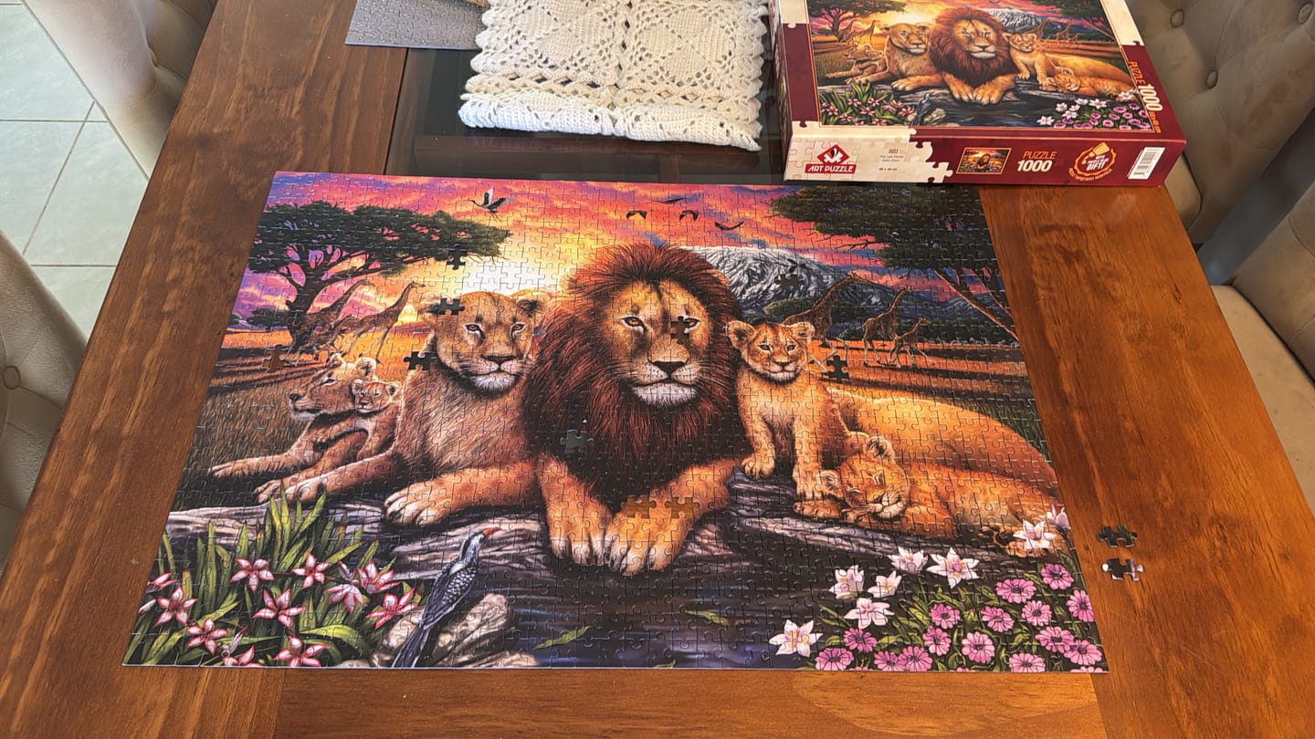 Customer photo review of Puzzle 1000 Piezas - Lion Family