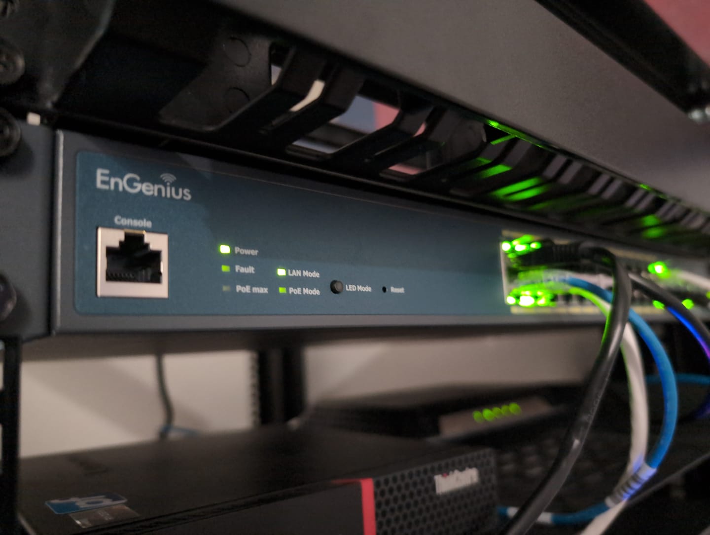 Customer photo review of EWS7928P-FIT: EnGenius Fit 24-Port Power over Ethernet Switch 240W Gigabit PoE+
