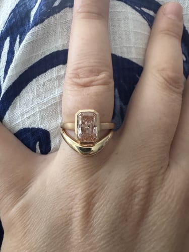 Customer photo review of Doveggs solitaire engagement ring semi-mount only(Exclusively to DovEggs Stones)