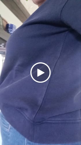 Customer video review of Scallop Stitched Trim Tee