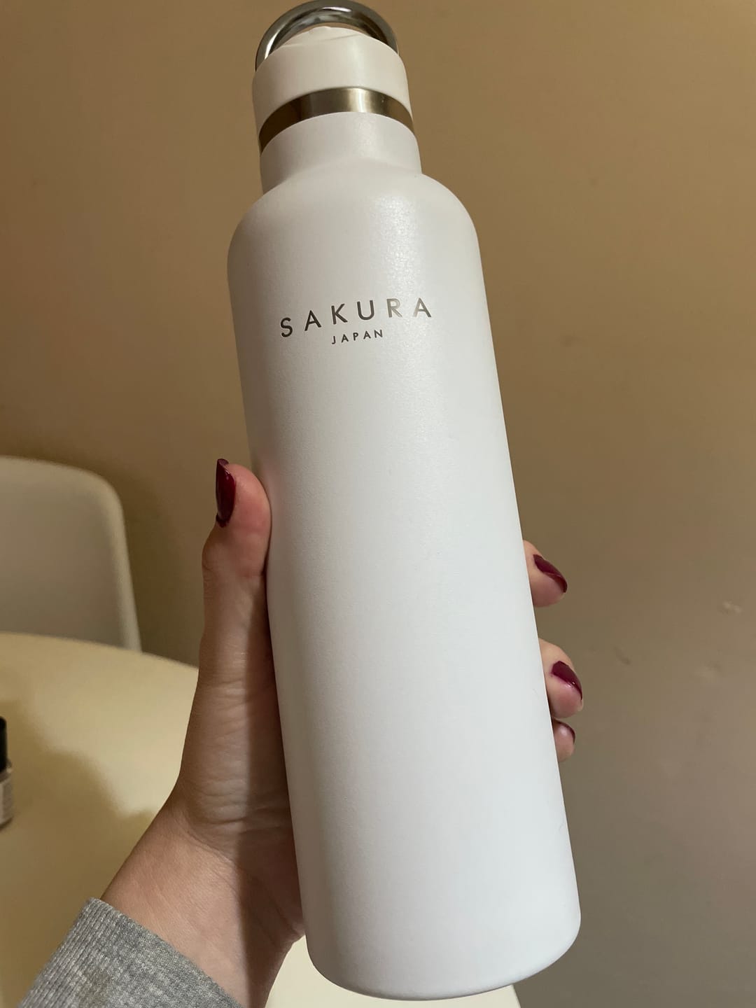 Customer photo review of Botella Térmica Sakura Acero Inoxidable 750 Ml Blanca Mate