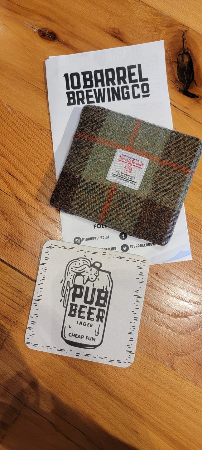 Customer photo review of Men's Harris Tweed Bifold Wallet
