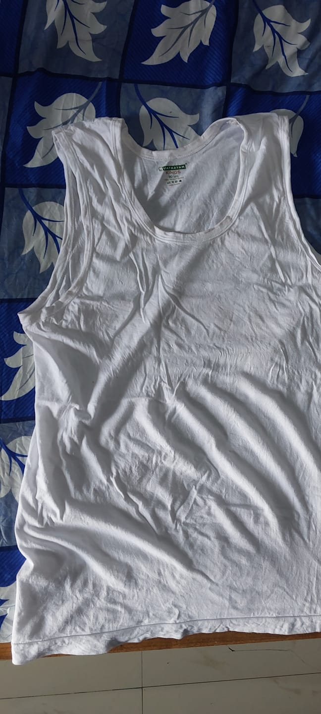 Customer photo review of Kings RNBS - 100% Cotton White Vest For Mens Combo (Pack of 2) | Uathayam