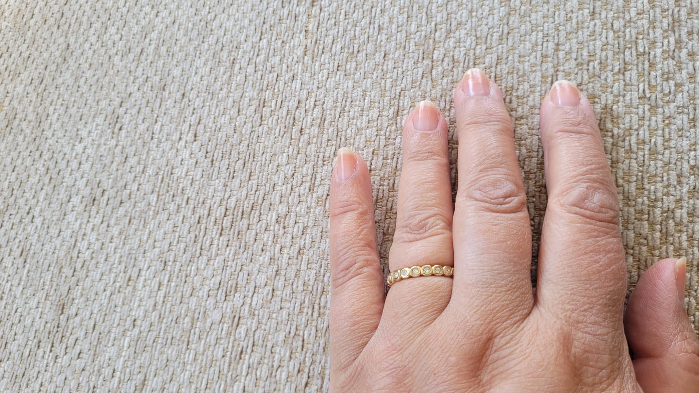 Customer photo review of Bezel Tennis Ring