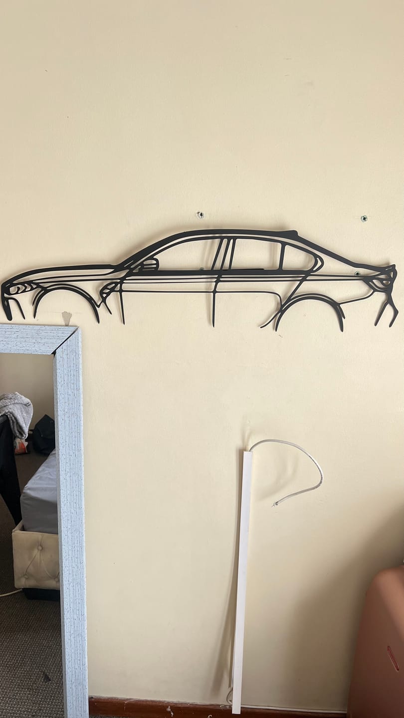 Customer photo review of Porsche 911 992 GT3 RS metal wall art frame