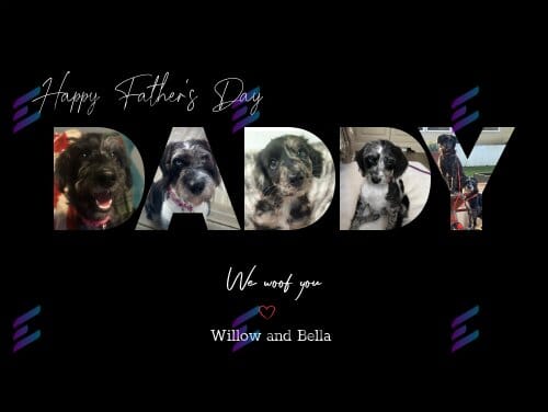 Customer photo review of Happy Dad's Day - Personalized poster