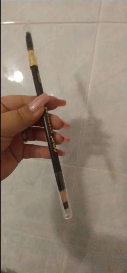 Customer photo review of Wood-Based Eyebrow Pencil Microblade Precision Waterproof — Rich Brown | KIMLUD