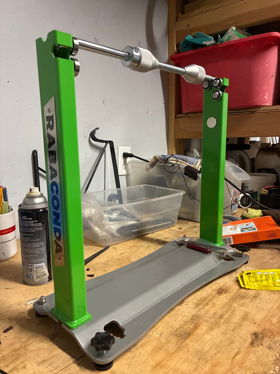 Customer photo review of Motorcycle Wheel Balancer