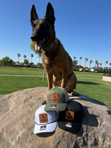Customer photo review of Custom Leather Patch Hats Richardson 112 Laser Engraved
