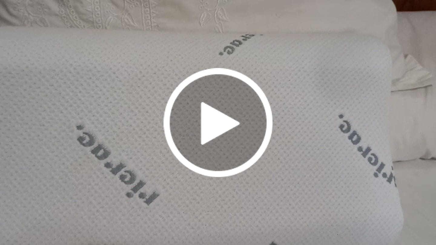 Customer video review of Contour Memory Foam Pillow suitable for Neck & Shoulder Pain