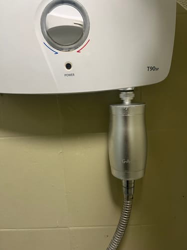 Customer photo review of The Gaia Shower Filter