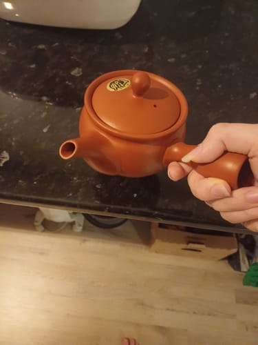 Customer photo review of Red Japanese Clay Teapot