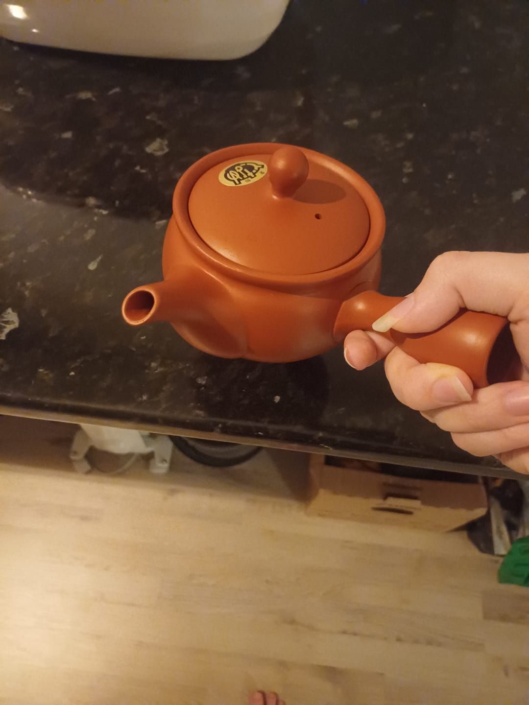 Customer photo review of Red Japanese Clay Teapot