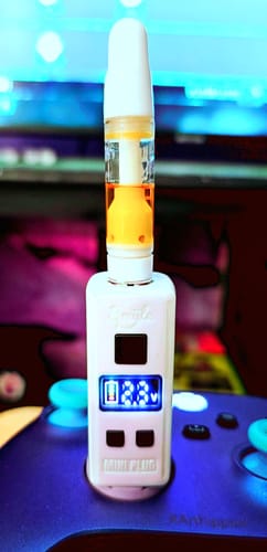 Customer photo review of Mini Plug 510 Cart Battery with Built-in USB-C Cable, Adjustable Voltage, LED Display
