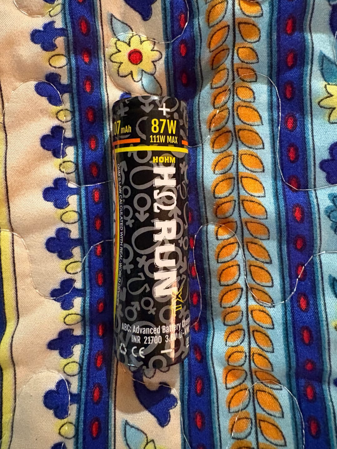 Customer photo review of Hohm Tech Run XL 21700 4007mAh 30.3A Battery
