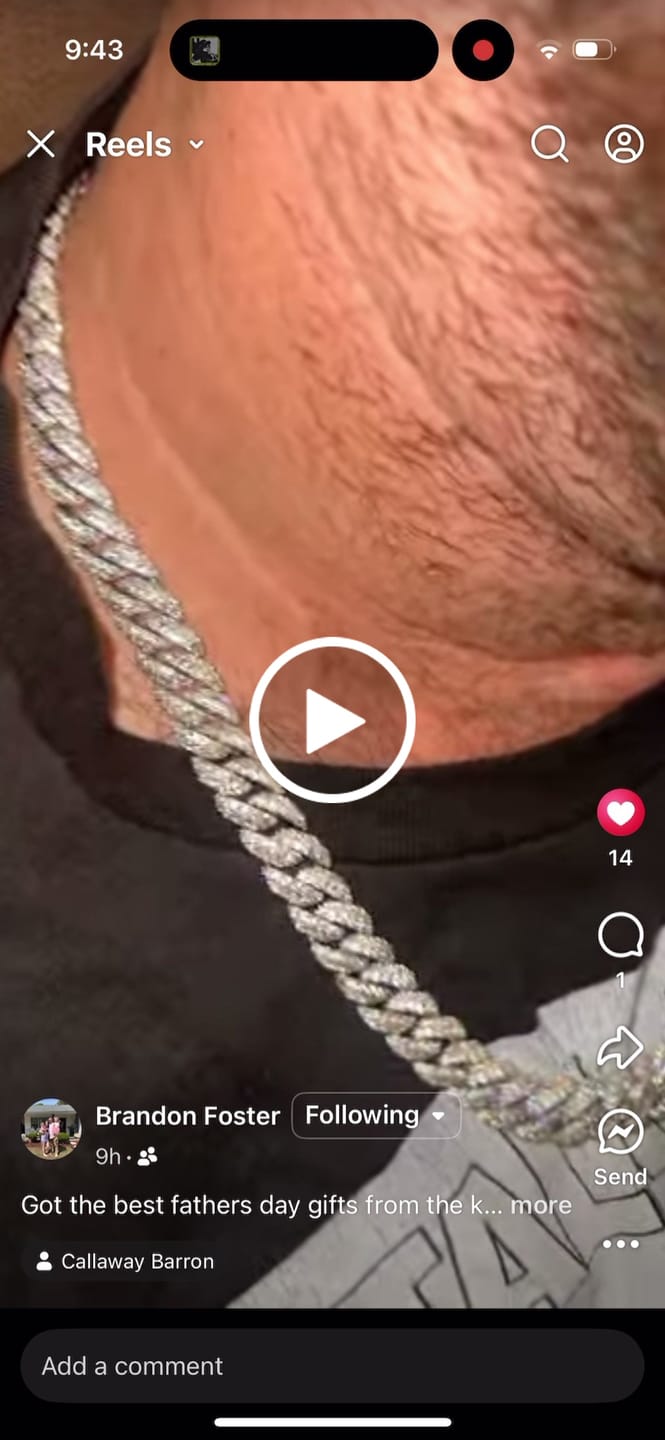 Customer video review of 8mm Iced Cuban Link Chain - White Gold