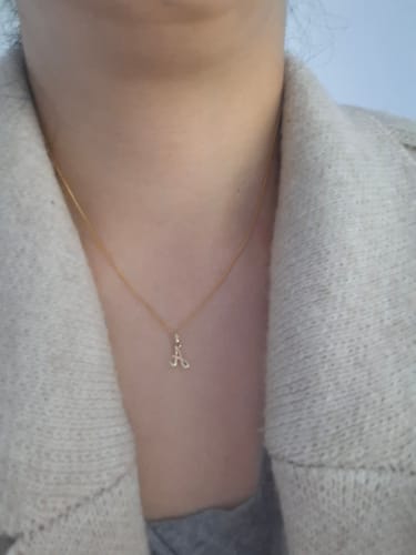 Customer photo review of Initial Pendant in 9ct Yellow Gold
