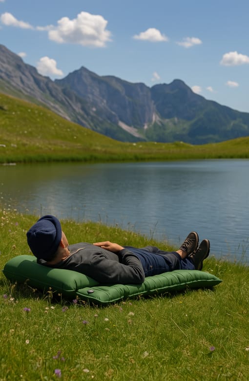 Customer photo review of Ultraleichte Isomatte – für Winterabenteuer mit Komfort für kalte Nächte