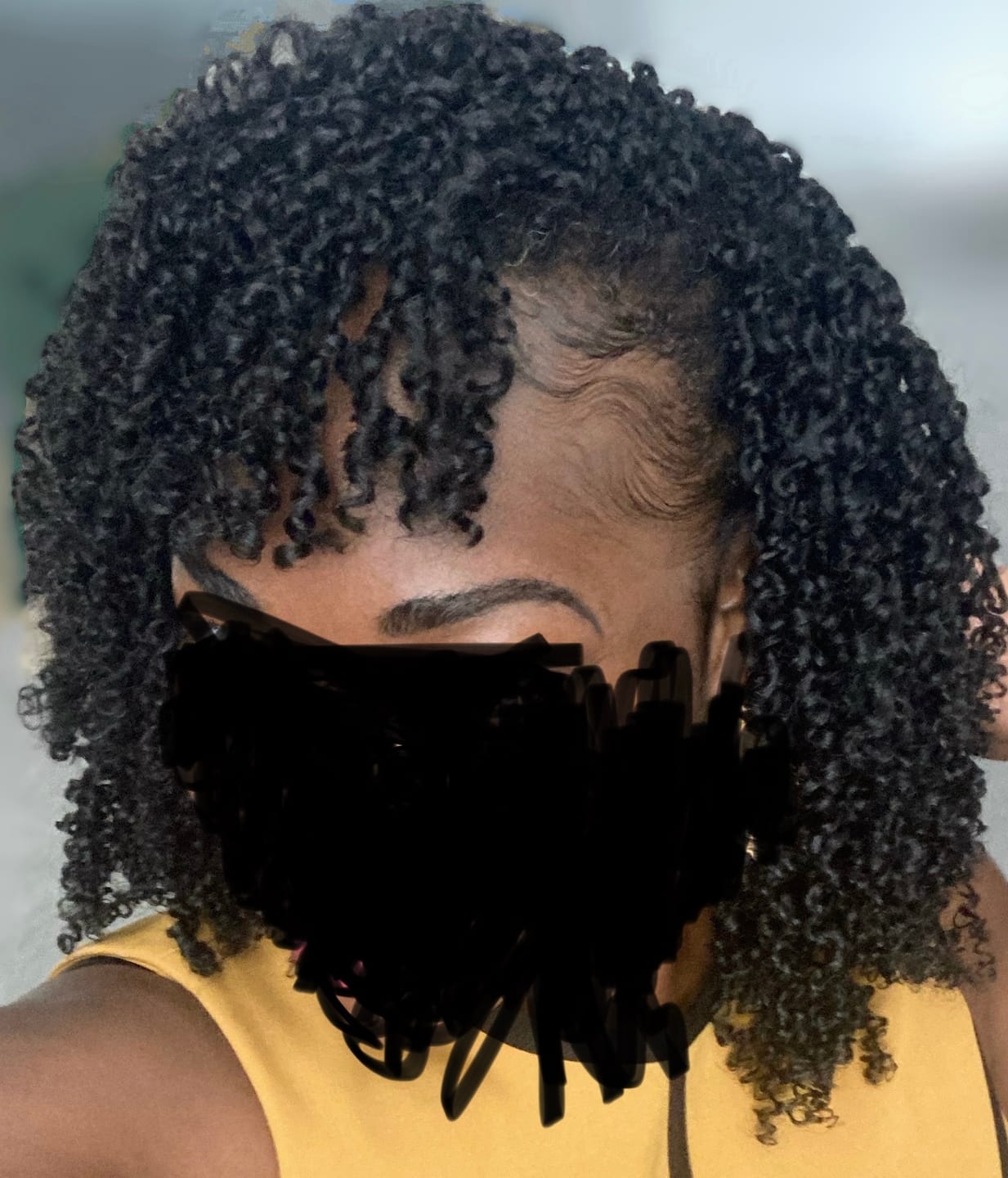Customer photo review of Zury Sis V11 Mini Twist Crochet Loop Braids - YANKY TWIST 9"/10"/11"