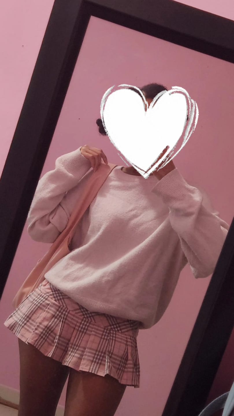 Customer photo review of Girly Plaid Pleated Mini Skirt (Pink)