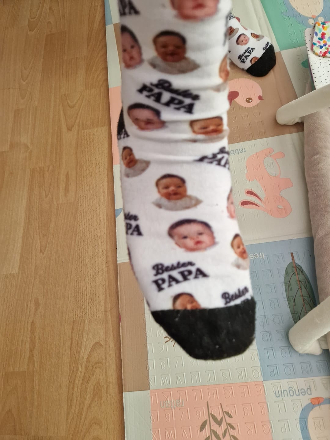 Customer photo review of Bester Papa - Personalisierte Socken für die Familie mit Foto
