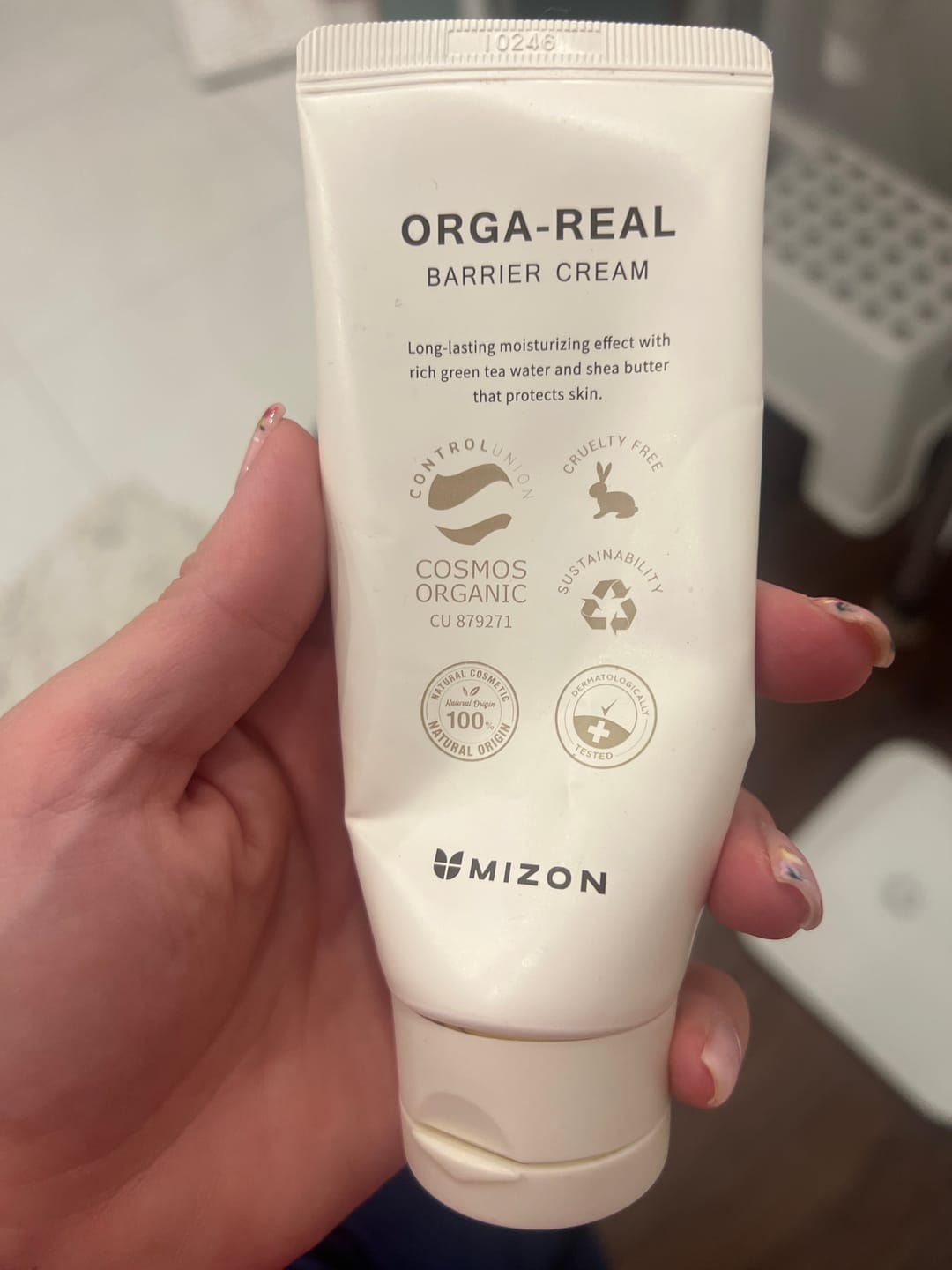 Customer photo review of Atjaunojošs krēms jutīgai ādai Mizon Orga-Real Barrier Cream