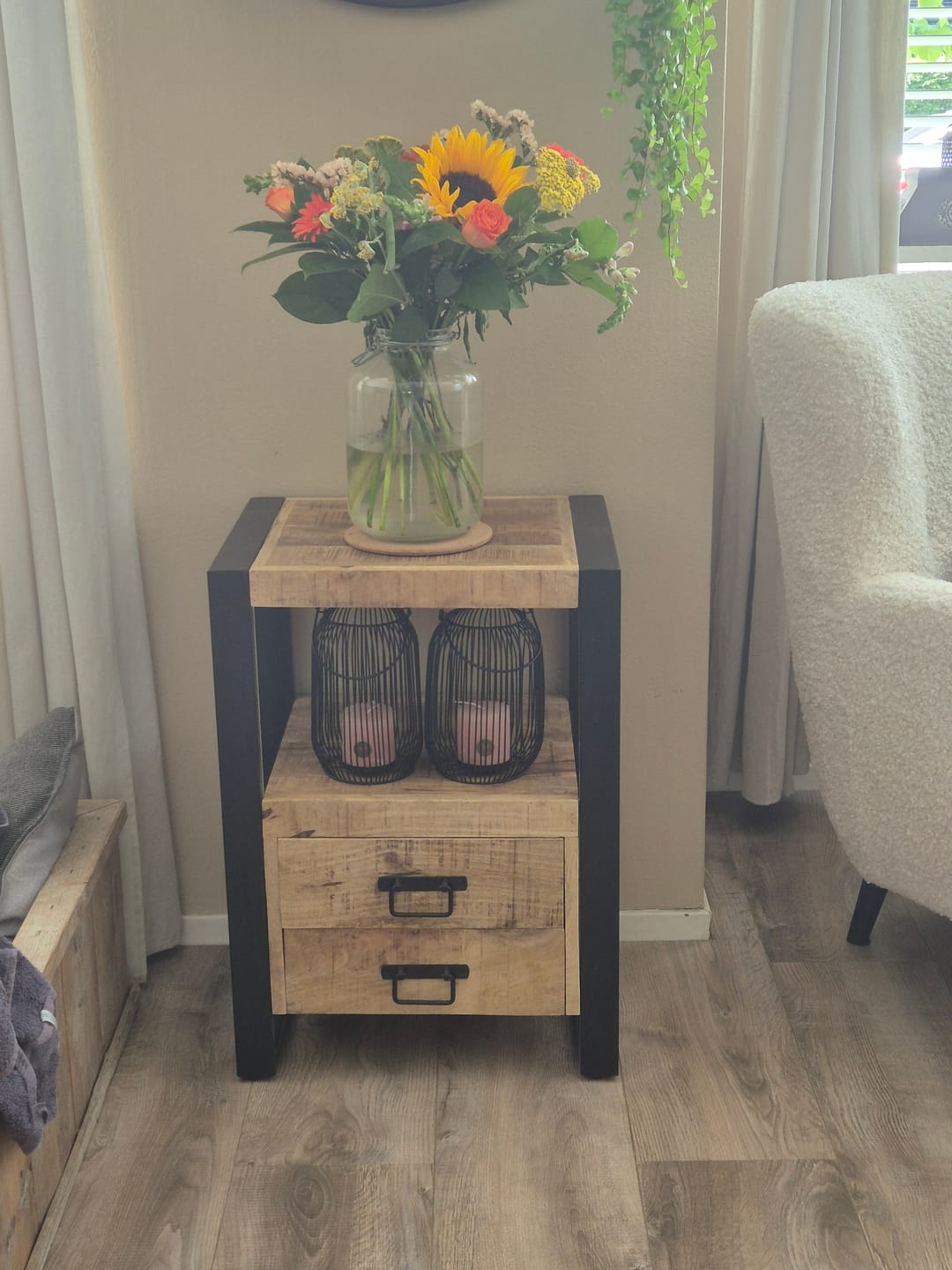 Customer photo review of Mango Houten Nachtkastje Britt | 50x40x70cm