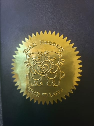 Customer photo review of 50 Golden Seal Sticker