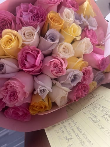 Customer photo review of Sophie Rose Bouquet