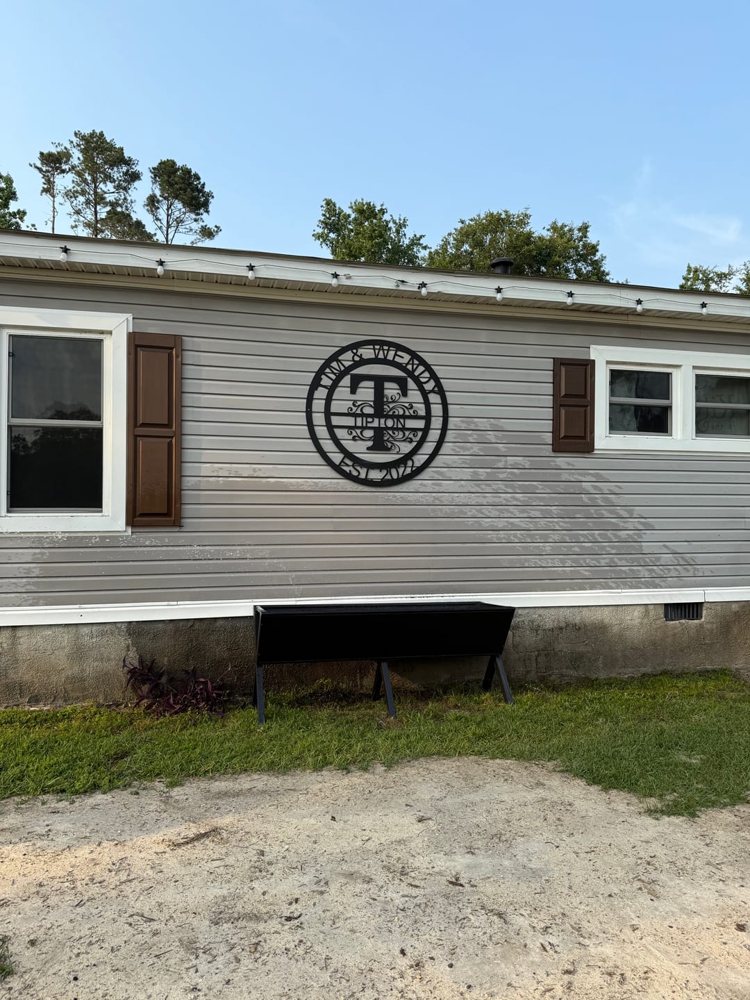 Customer photo review of Custom Metal Family Established Monogram Wall Art - 20+ Color Options
