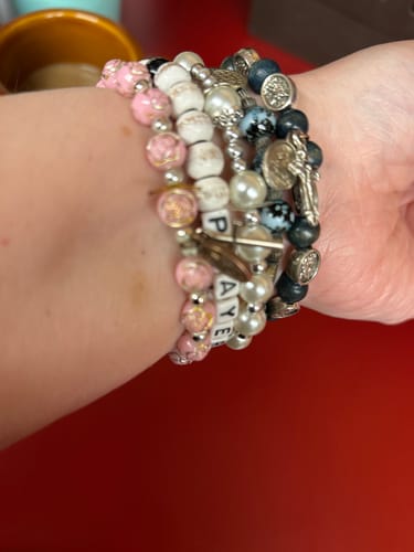 Customer photo review of FREE Mary, Spiritual Mother Rosary Bracelet