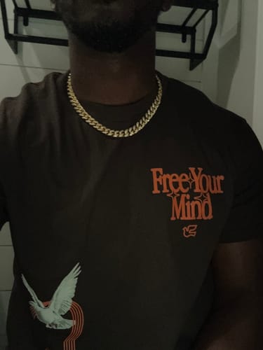 Customer photo review of 12mm Miami Cuban Diamond Chain (Gold)