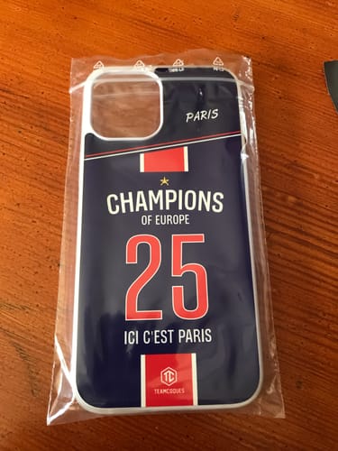 Customer photo review of Coque foot PARIS SG PSG COLLECTOR CHAMPIONS D'EUROPE CHAMPIONS LEAGUE 2025 - TEAMCOQUES