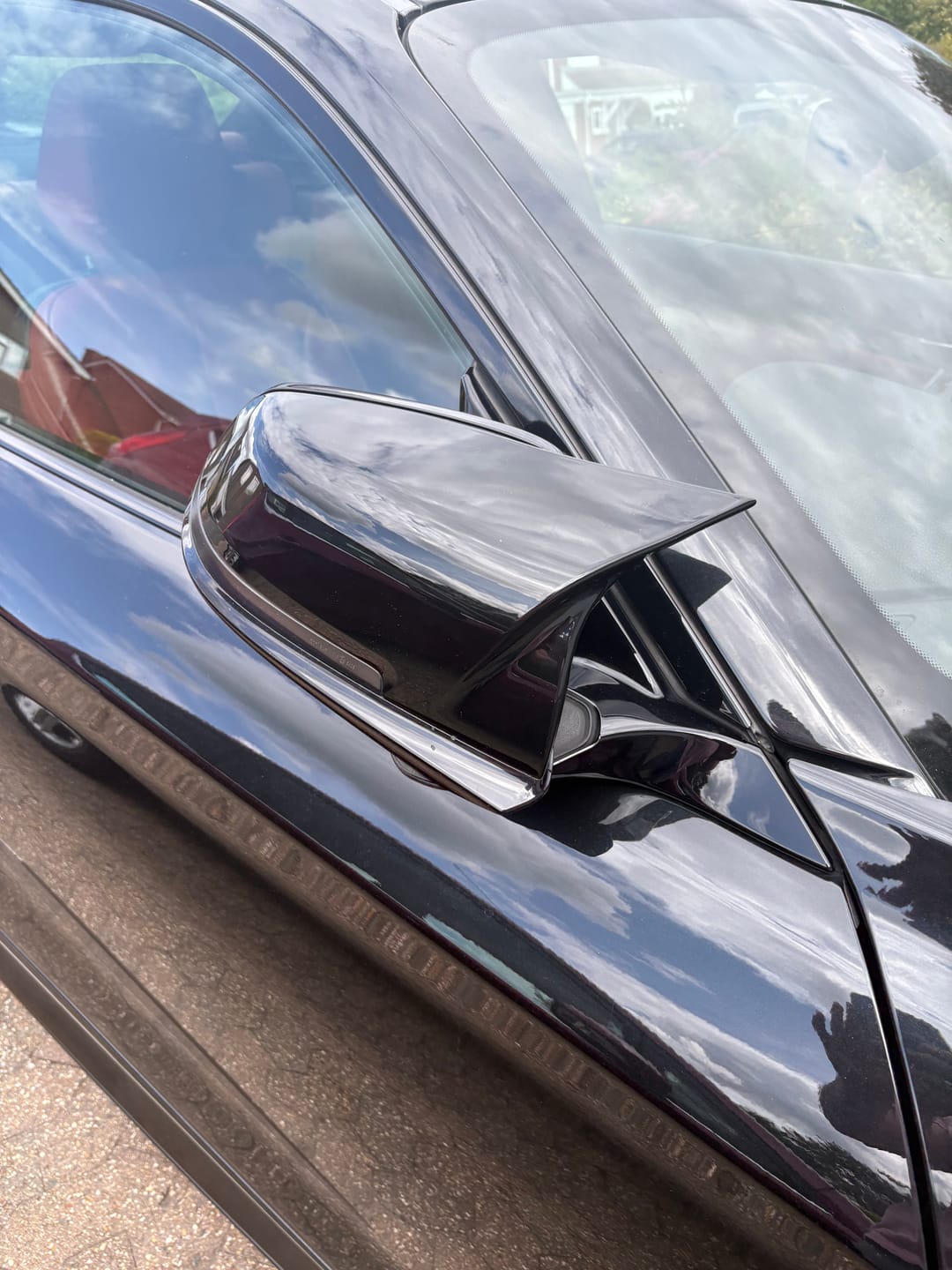 Customer photo review of MHC Black BMW M Style Wing Mirror Replacement Covers In Gloss Black