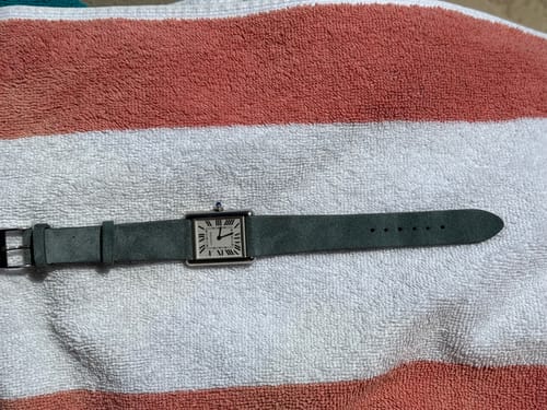 Customer photo review of Capri Blue Suede