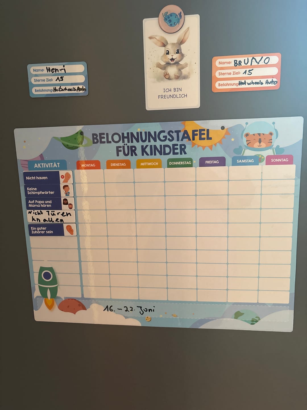 Customer photo review of Edubini Magnetische Belohnungstafel
