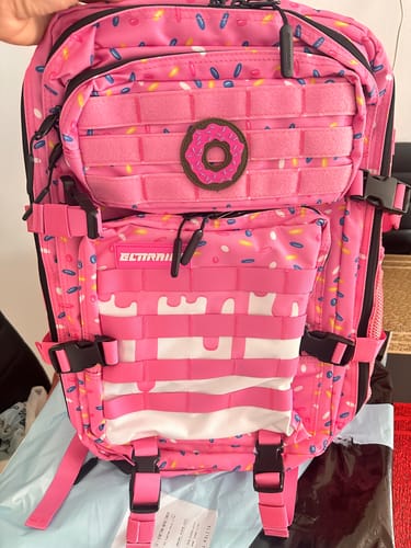 Customer photo review of Mochila Táctica V1 All In 45L Pink Glazed