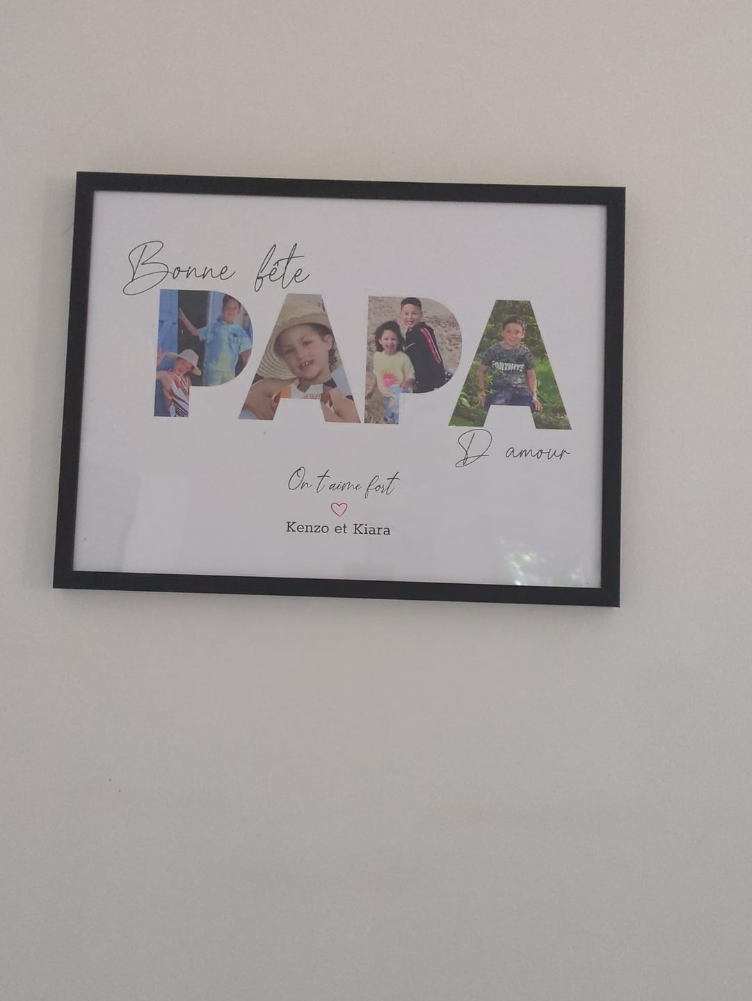 Customer photo review of Bonne fête Papa - Affiche Personnalisée