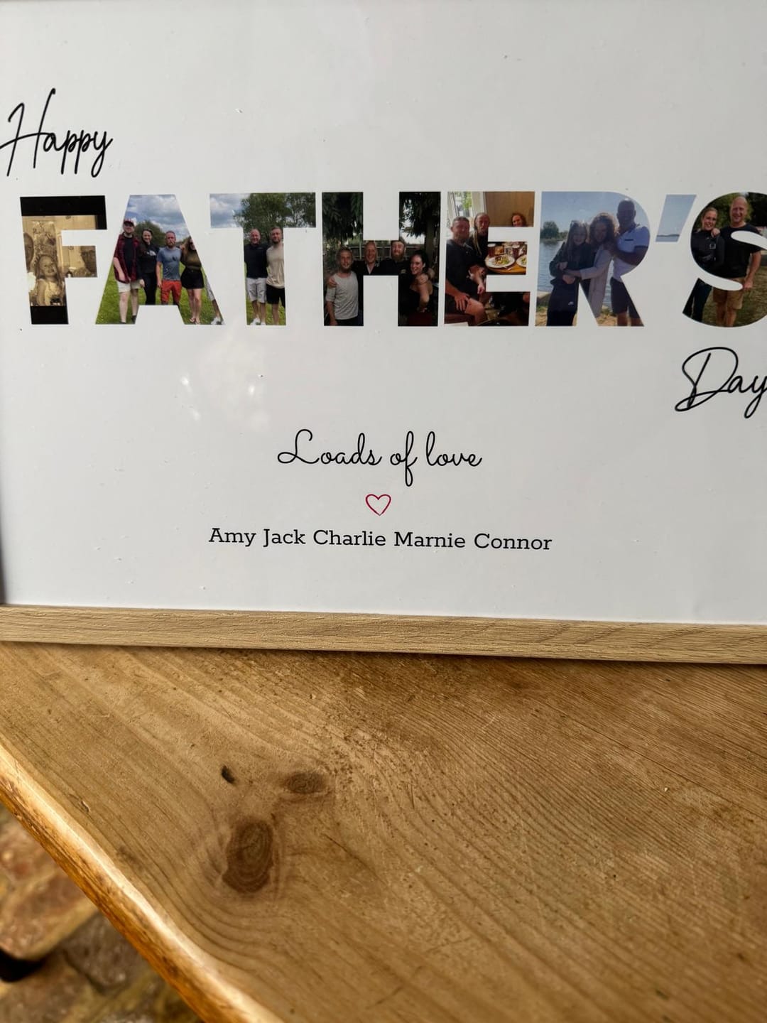 Customer photo review of Happy Father's Day - Personalized Poster