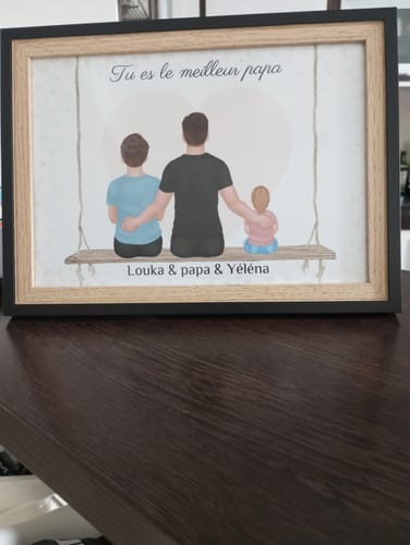 Customer photo review of Affiche Personnalisée - Papa et Enfants - Fête des pères