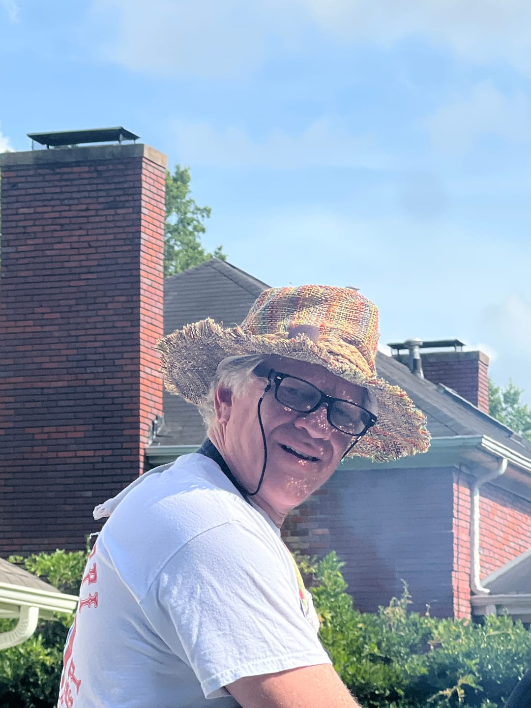 Customer photo review of Rainbow Woven Hemp Hat