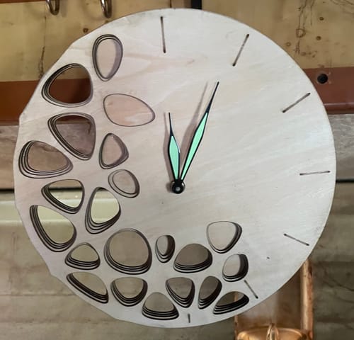 Customer photo review of Decorative wall clock 4 bundle laser cut svg file