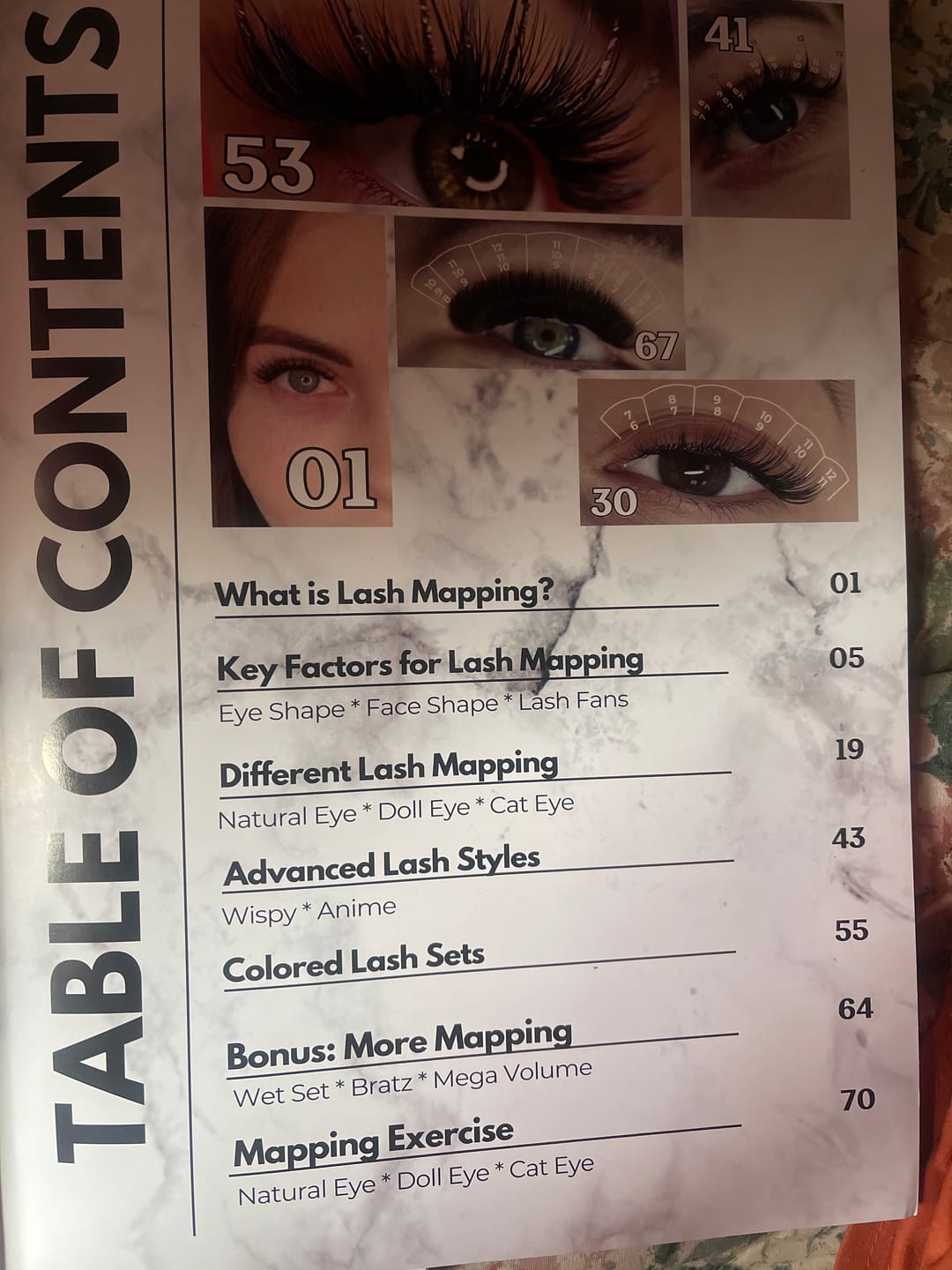 Customer photo review of LASH MAPPING GUIDE (PRINTED COPY)