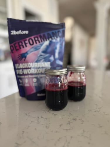 Customer photo review of Blackcurrant Pre Workout - Caffeine Free