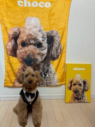 Customer photo review of Petcanva©オーダーメイド ブランケット