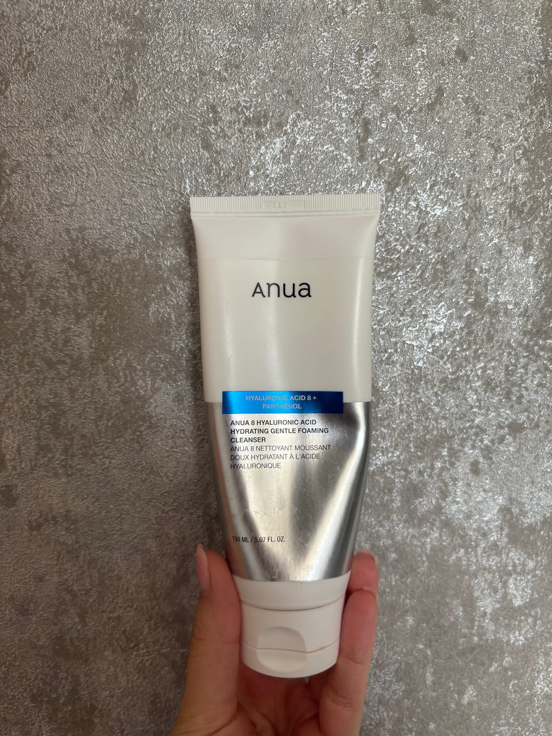 Customer photo review of Maigas putiņas sejas mazgāšanai Anua 8 Hyaluronic Acid Hydrating Gentle Foaming Cleanser
