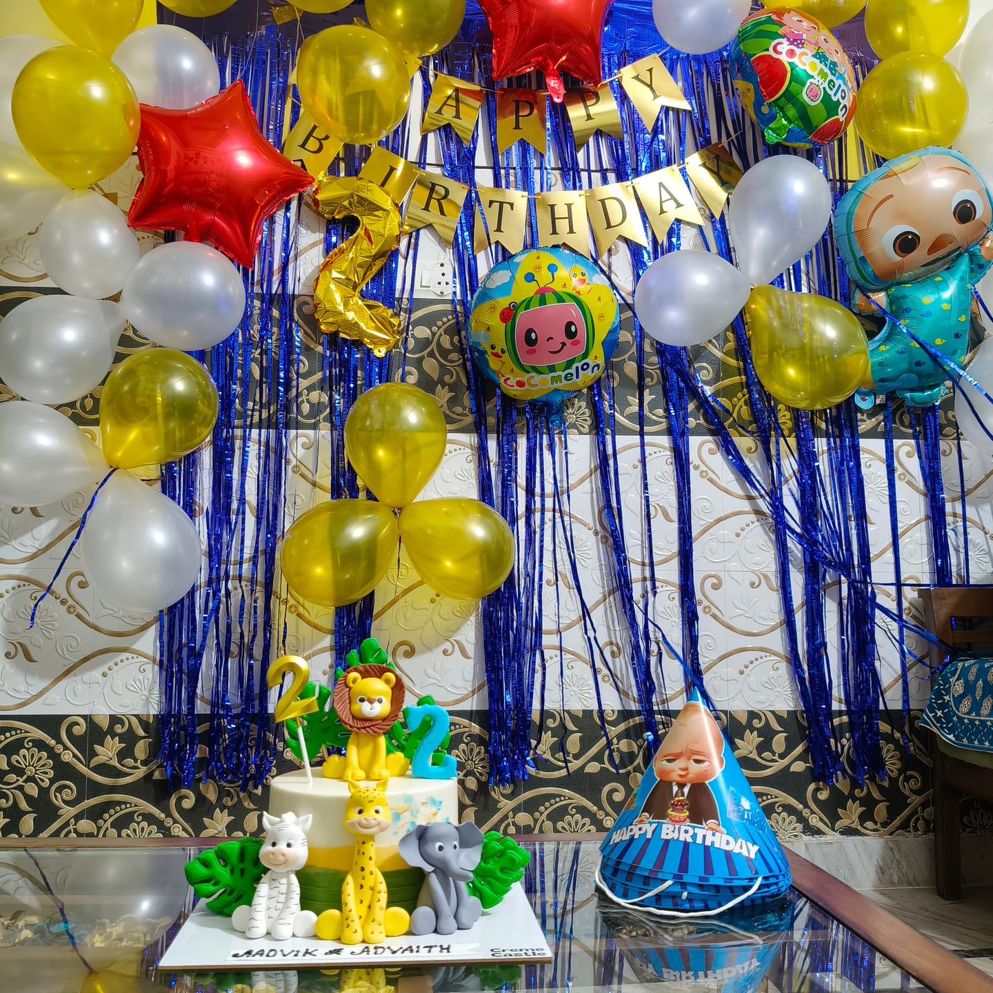 Customer photo review of Animal Party Cake