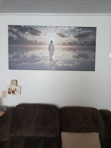 Customer photo review of Walking on Water - Faith Wall Art III