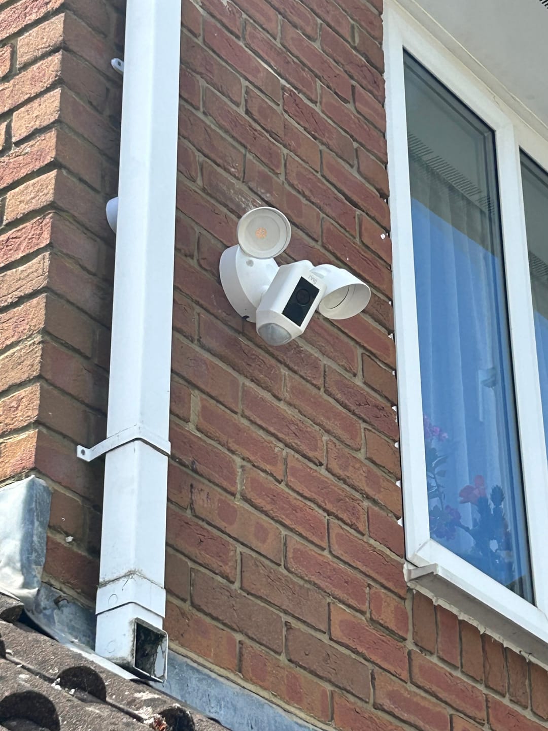 Customer photo review of Ring Floodlight Cam Wired Plus White