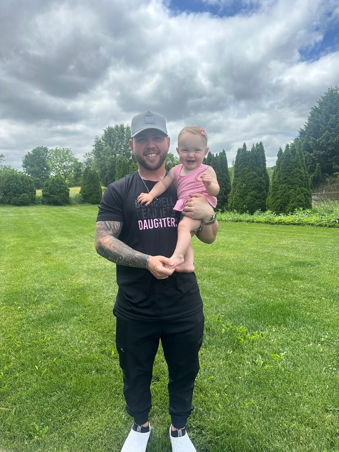 Customer photo review of Dumbbells Deadlifts & Daughters Shirt (Lights Out)